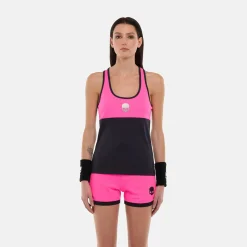 Best Sale Block Color Tech Tank Top Women - Dark Blue, Berry Tops