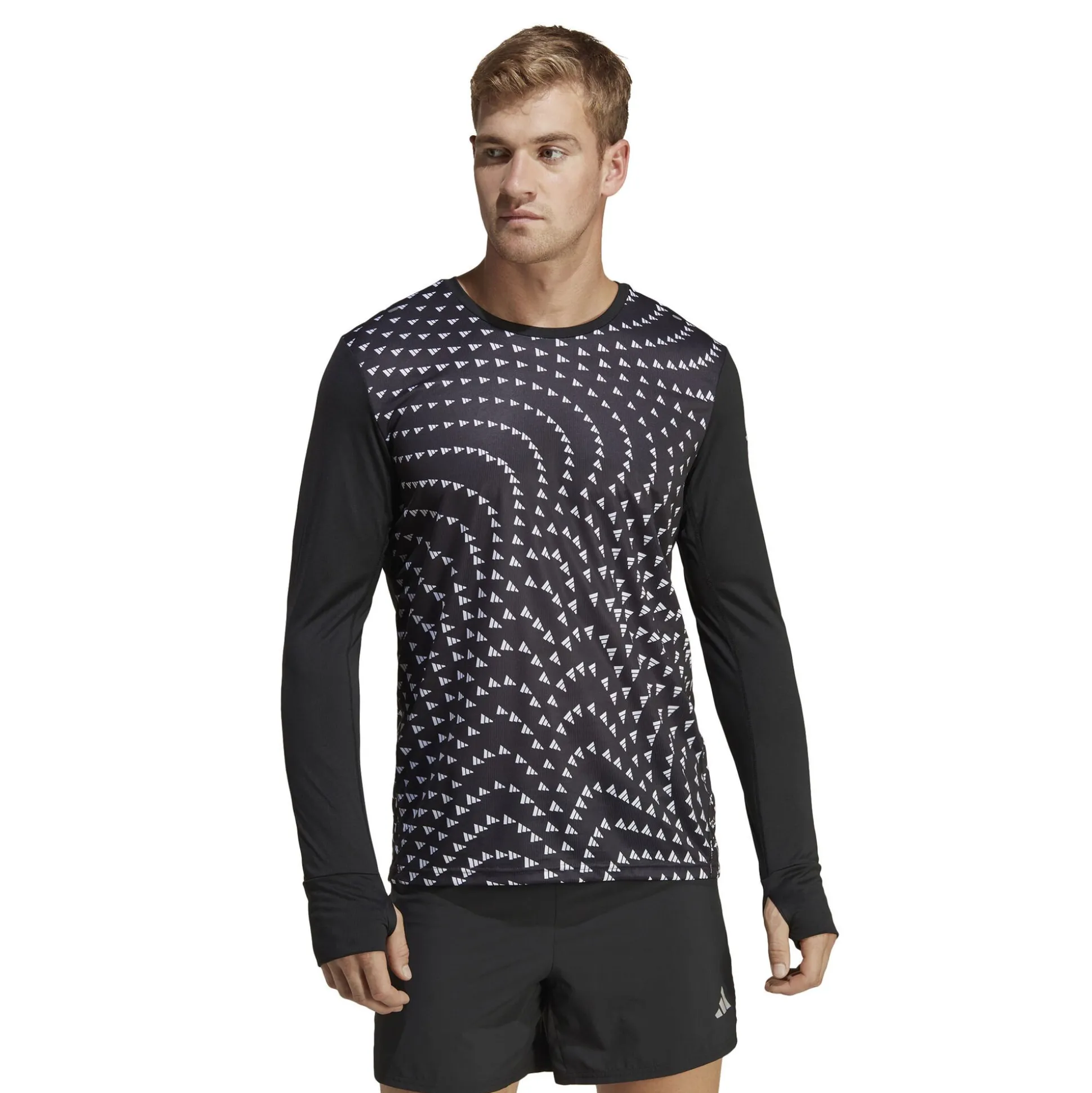 Outlet Brand Love Running Top Men - Black, White Running Clothing