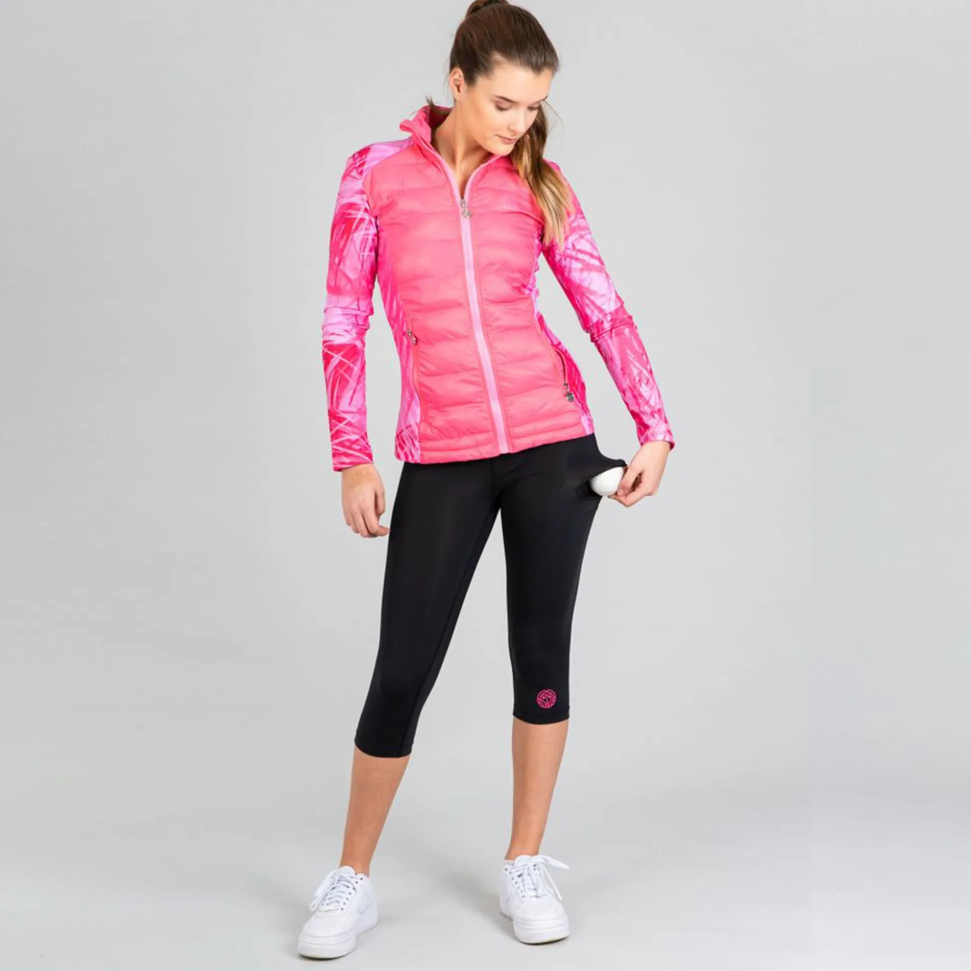 New Bruna Tech Tight Women - Black, Pink Pants