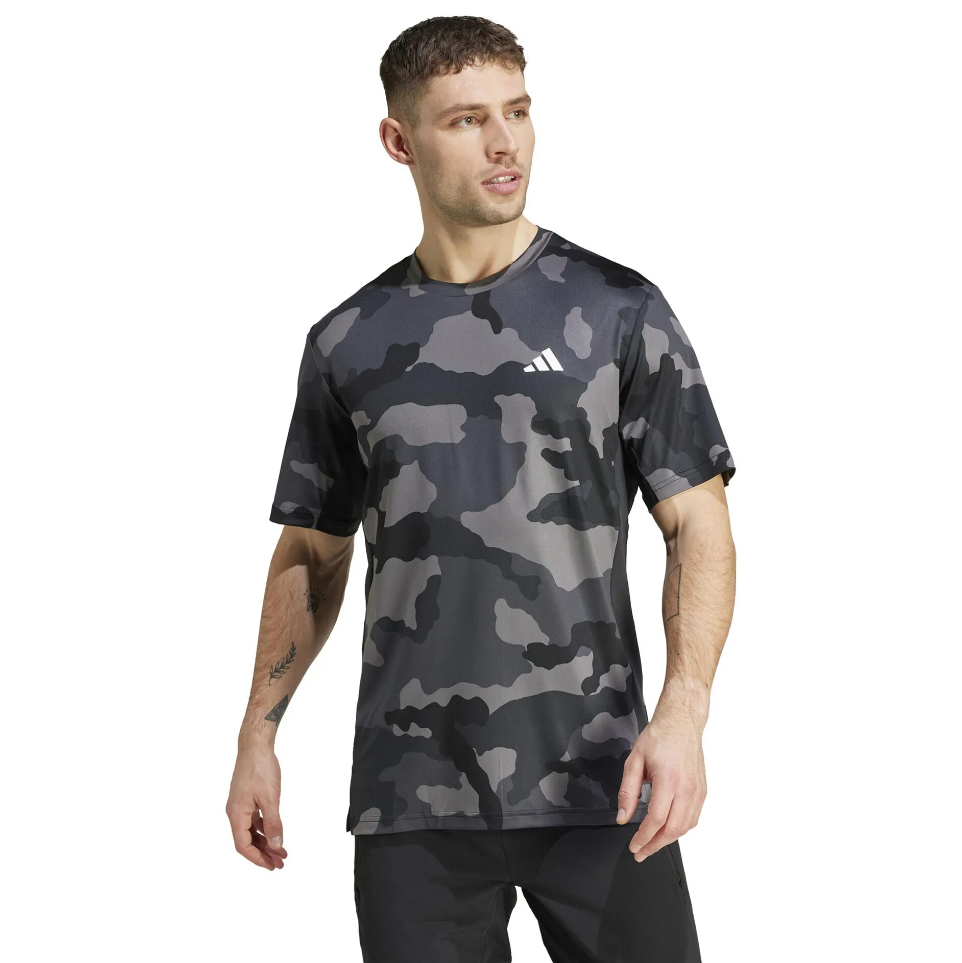 Flash Sale Camo AOP T-Shirt Men - Black, Grey Shirts