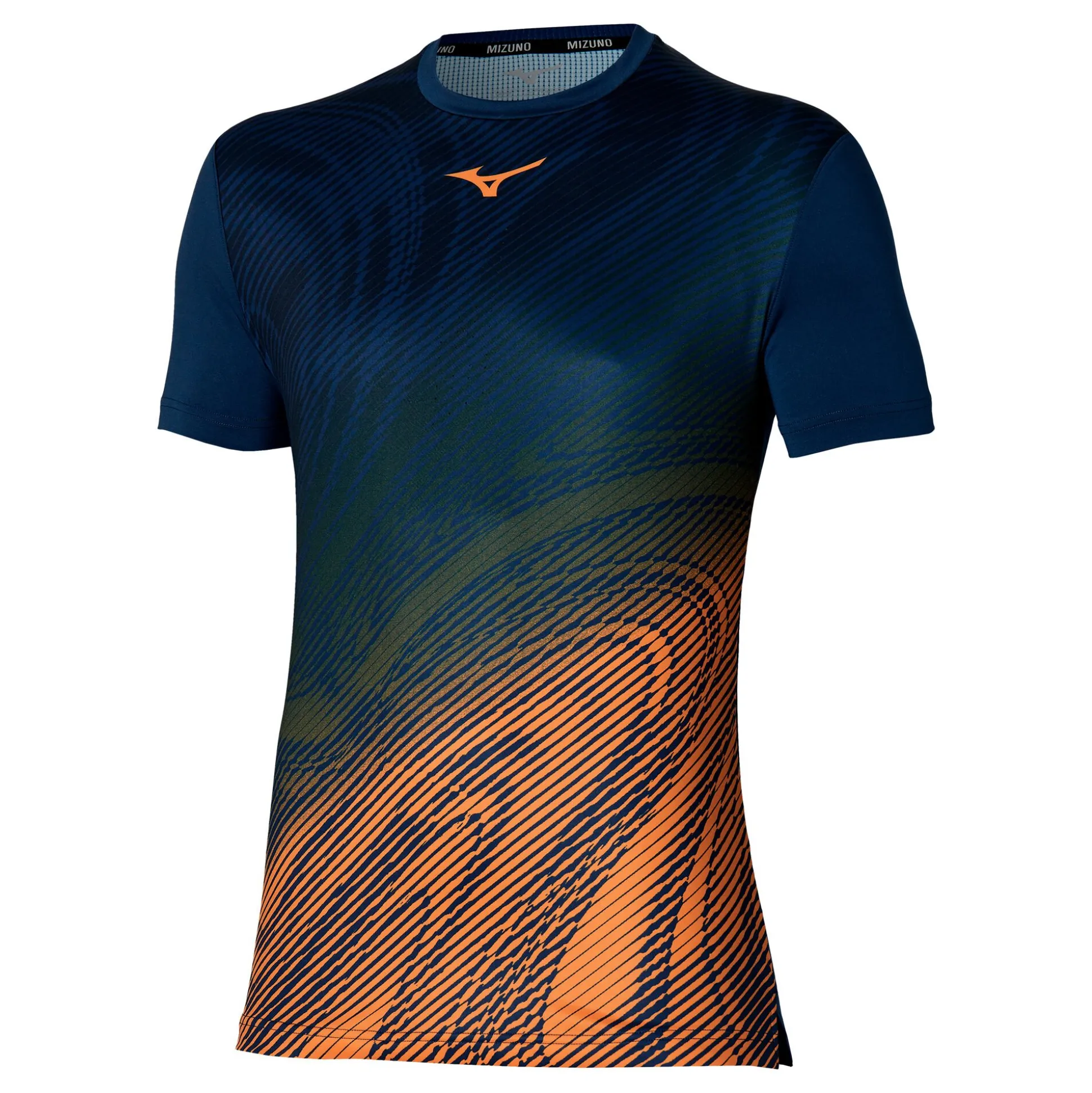 Store Charge Shadow Graphic T-Shirt Men - Dark Blue, Orange Shirts