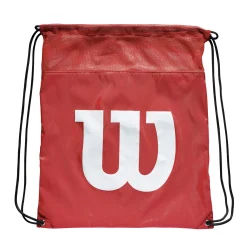 Fashion Cinch Shoe Bag - Red, White Bags