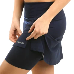 Online Club Basic Long Skirt Women - Dark Blue, Silver Skirts