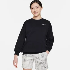 Hot Club Fleece Oversized Crew Sweatshirt Girls - Hoodies & Sweaters