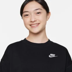 Hot Club Fleece Oversized Crew Sweatshirt Girls - Hoodies & Sweaters