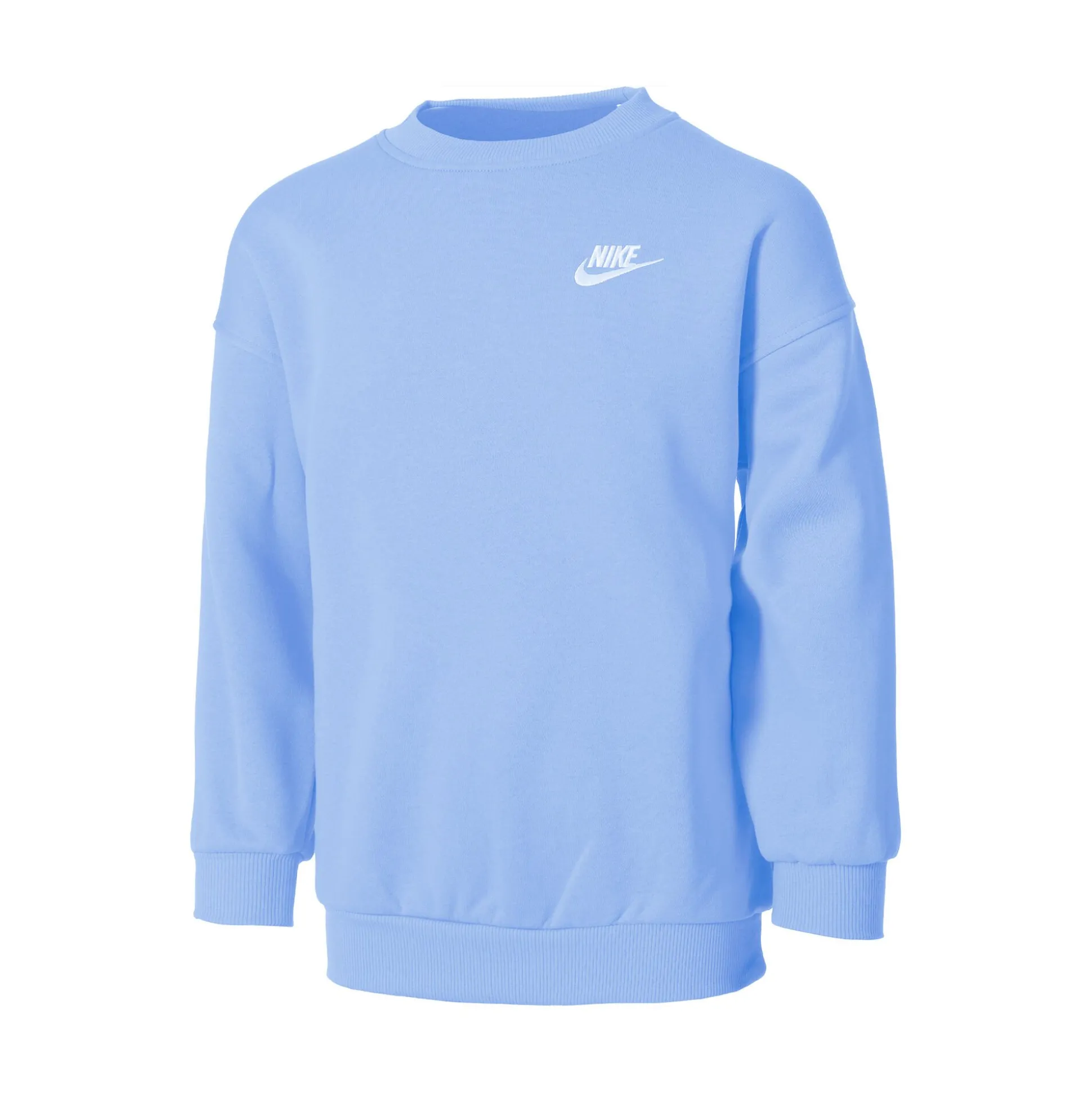 Best Sale Club Fleece Oversized Crew Sweatshirt Girls - Light Blue, White Hoodies & Sweaters