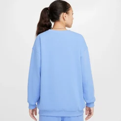 Best Sale Club Fleece Oversized Crew Sweatshirt Girls - Light Blue, White Hoodies & Sweaters