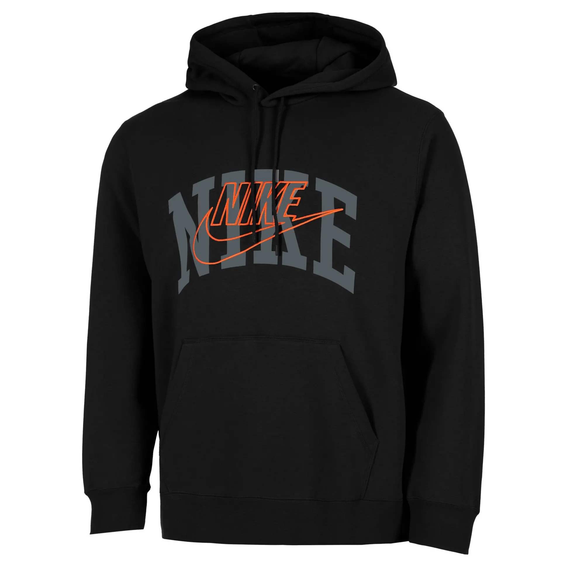 Outlet Club Hoody Men - Black, Orange Hoodies & Sweaters