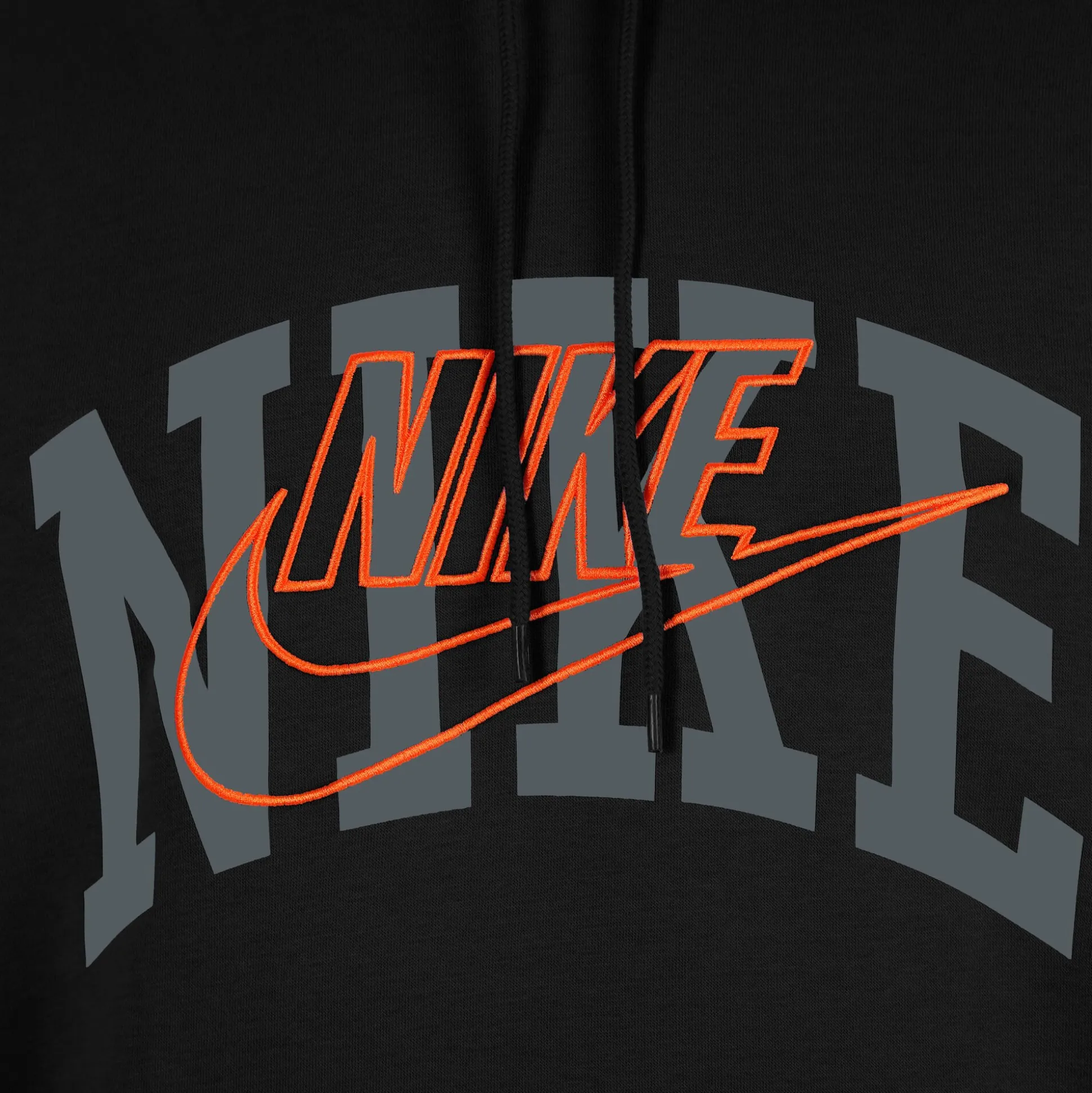 Outlet Club Hoody Men - Black, Orange Hoodies & Sweaters