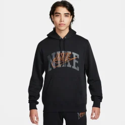 Outlet Club Hoody Men - Black, Orange Hoodies & Sweaters