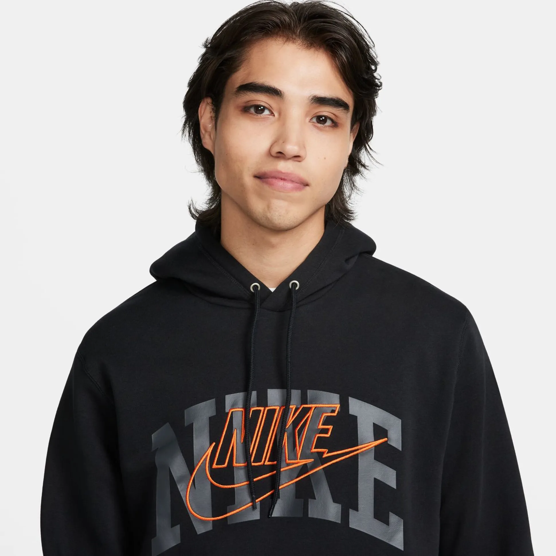 Outlet Club Hoody Men - Black, Orange Hoodies & Sweaters
