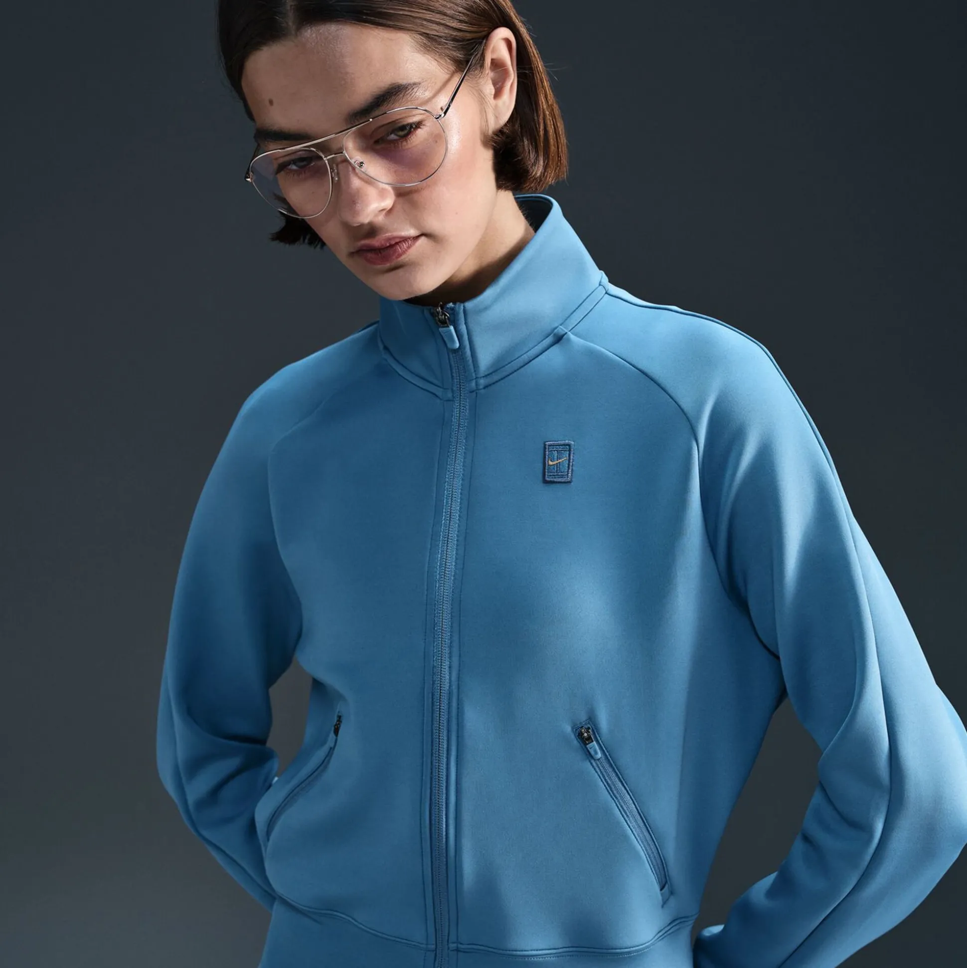 Online Court Dri-Fit Heritage Training Jacket Women - Light Blue Jackets
