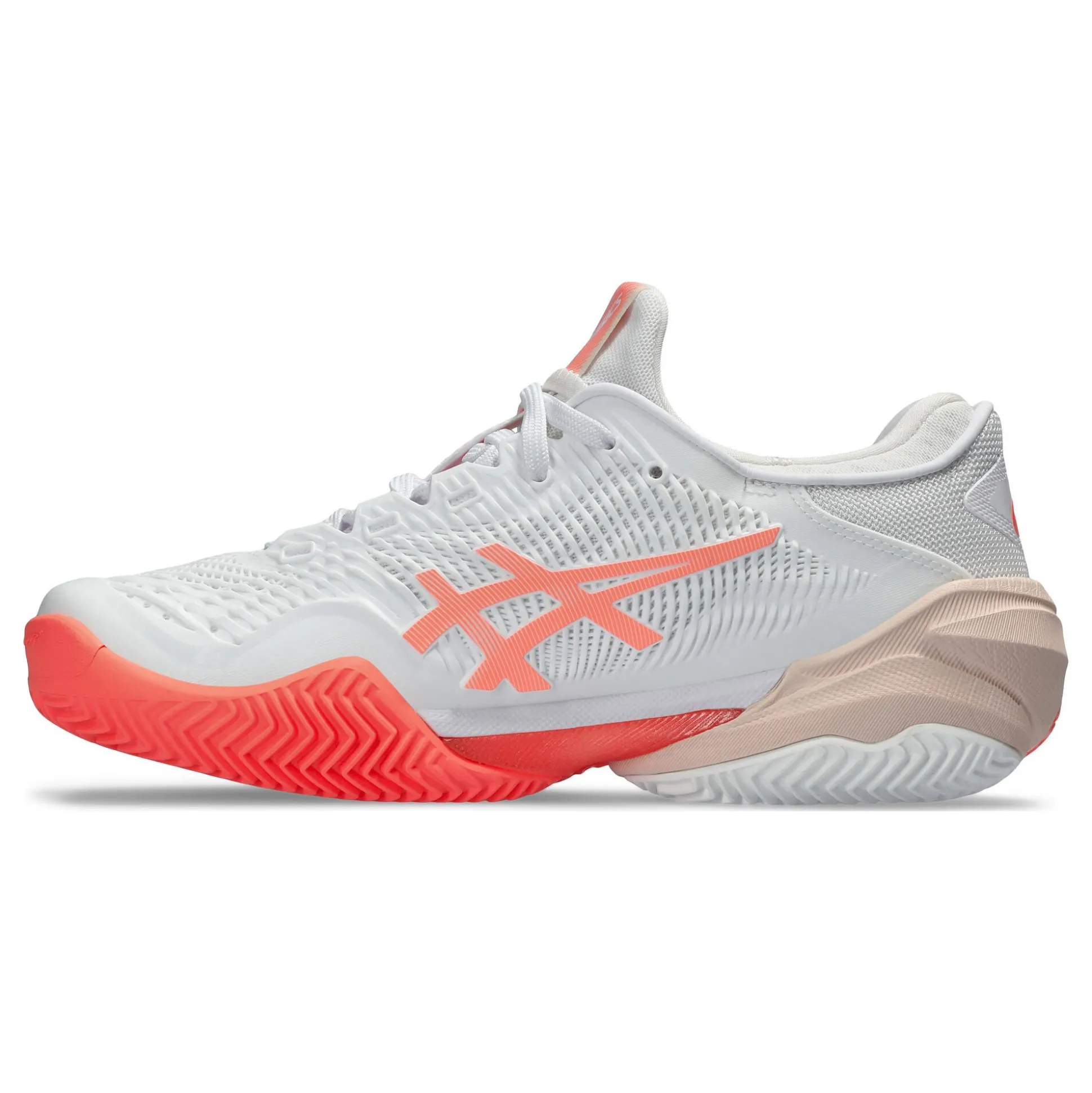 Fashion Court FF 3 Clay Court Shoe Women - White, Coral Clay Court Shoes
