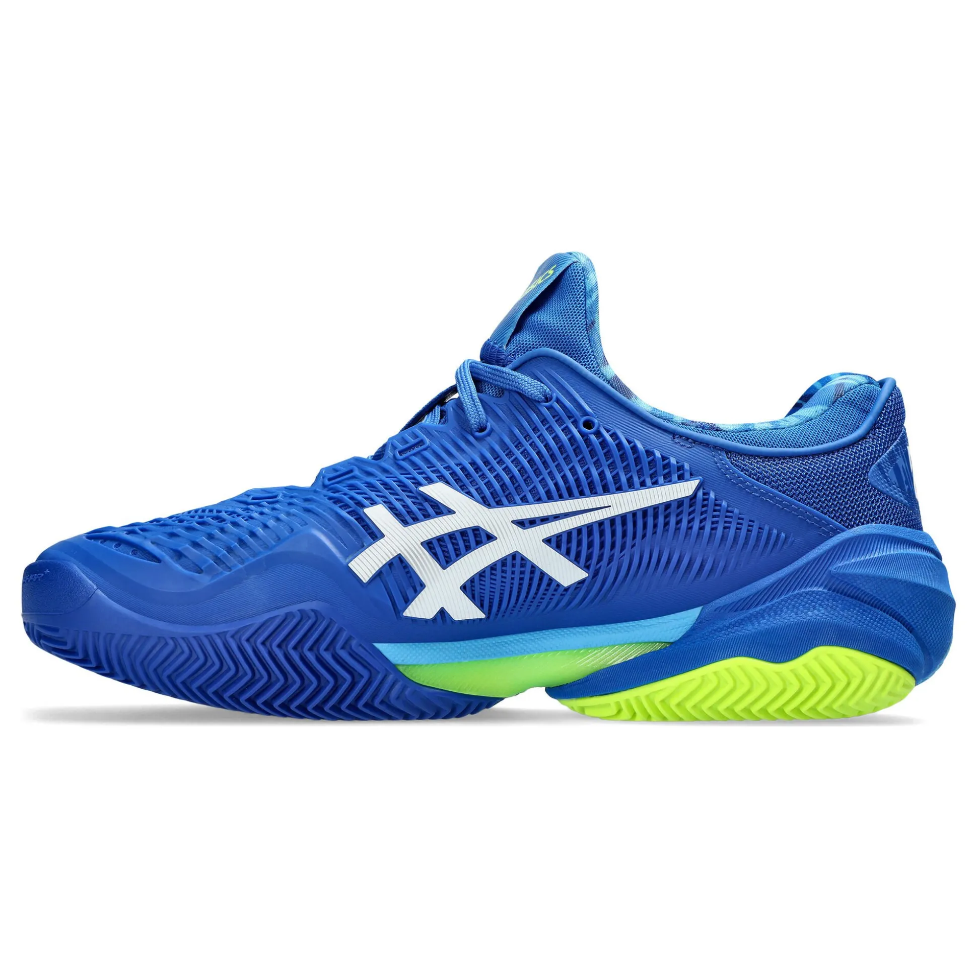 Clearance Court FF 3 Novak Clay Court Shoe Men - Blue, Neon Green Clay Court Shoes