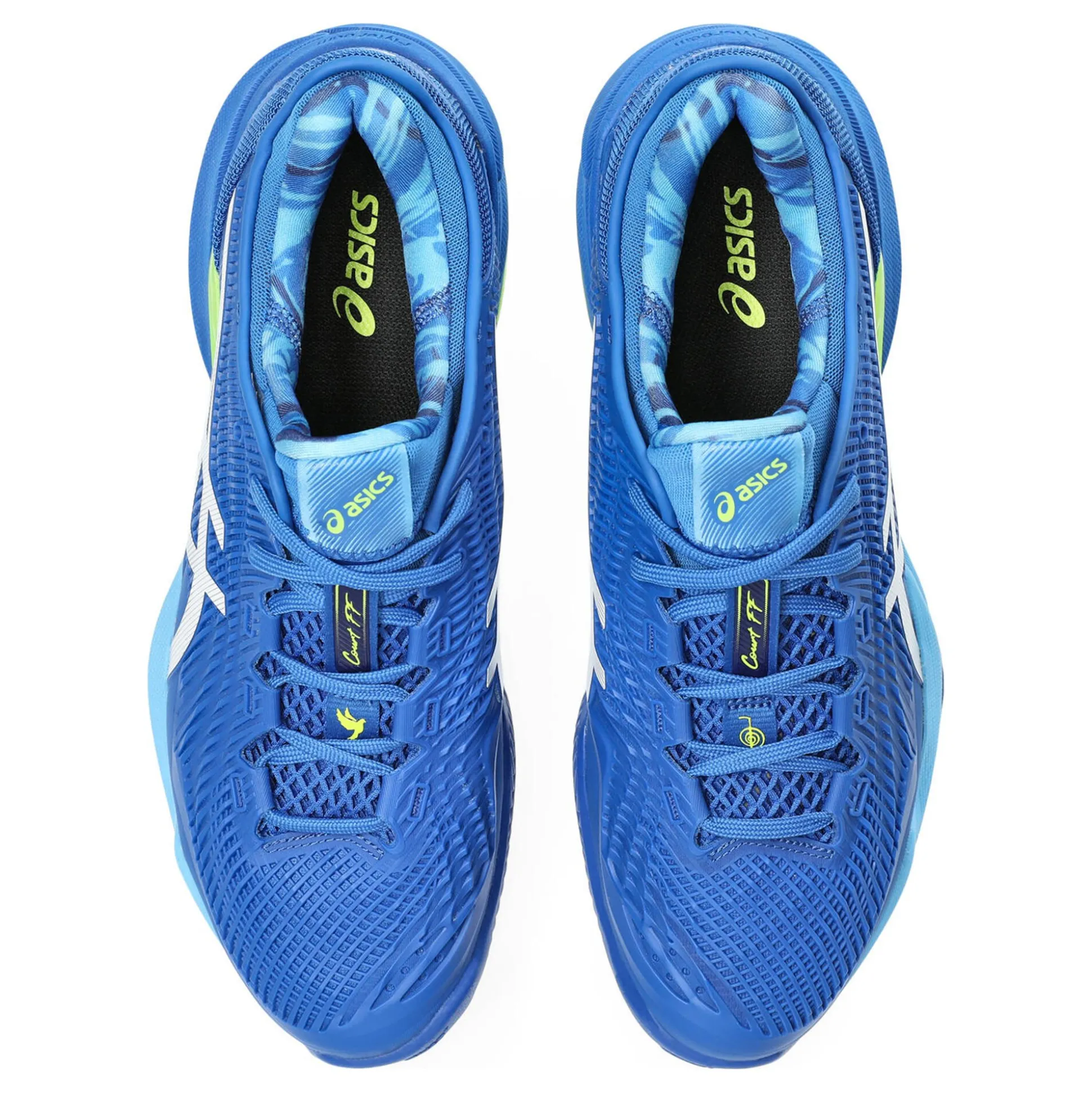 Clearance Court FF 3 Novak Clay Court Shoe Men - Blue, Neon Green Clay Court Shoes