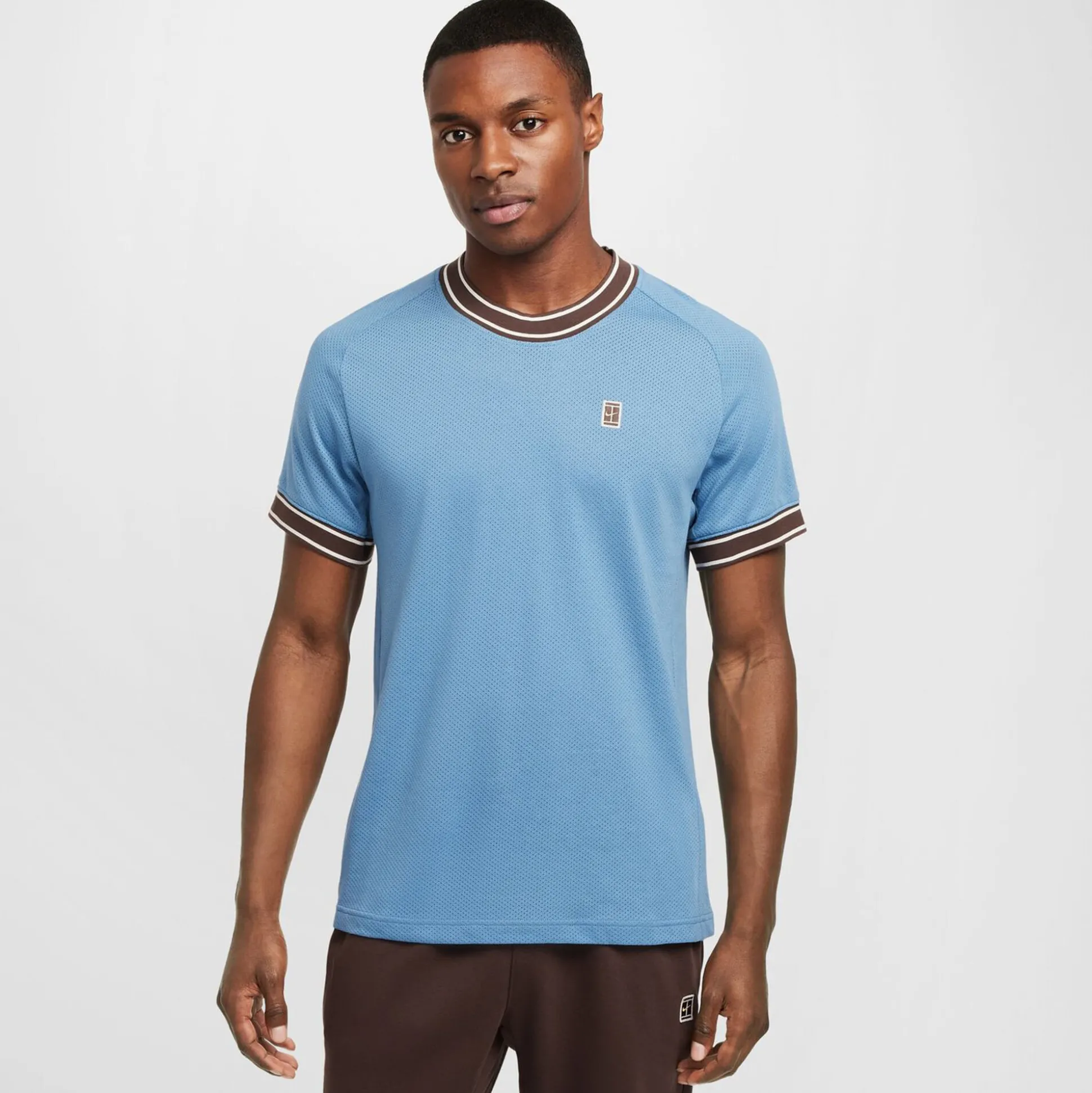Discount Court Heritage T-Shirt Men - Light Blue, Brown Shirts
