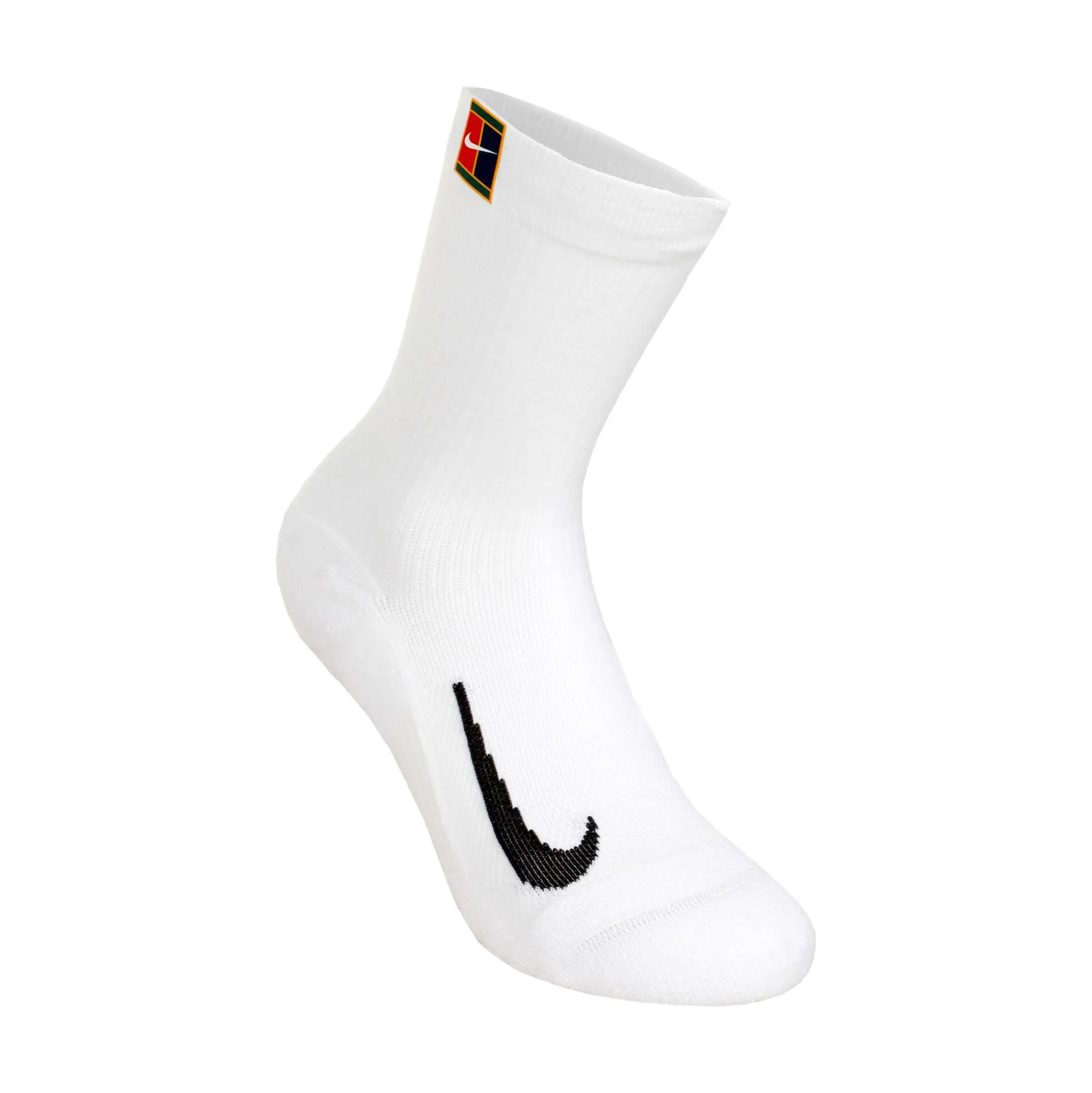 Shop Court Multiplier Cushioned Tennis Socks 2 Pack - White, Black Socks