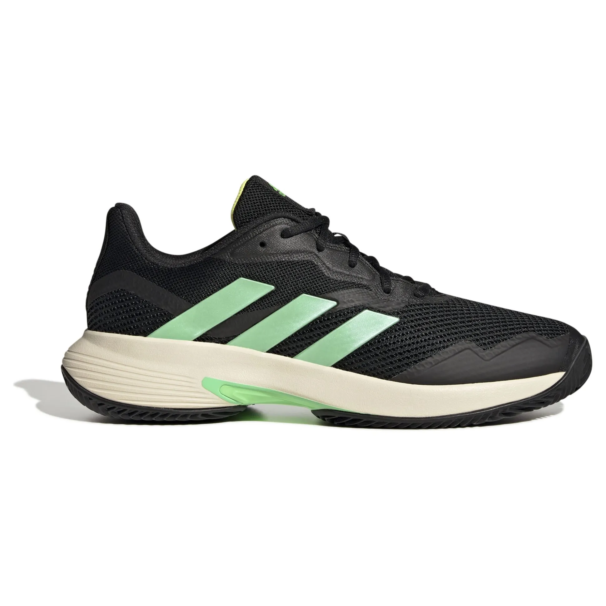 Hot CourtJam Control Men - Black, Neon Green Clay Court Shoes