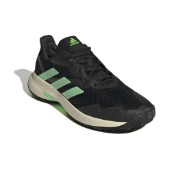Hot CourtJam Control Men - Black, Neon Green Clay Court Shoes