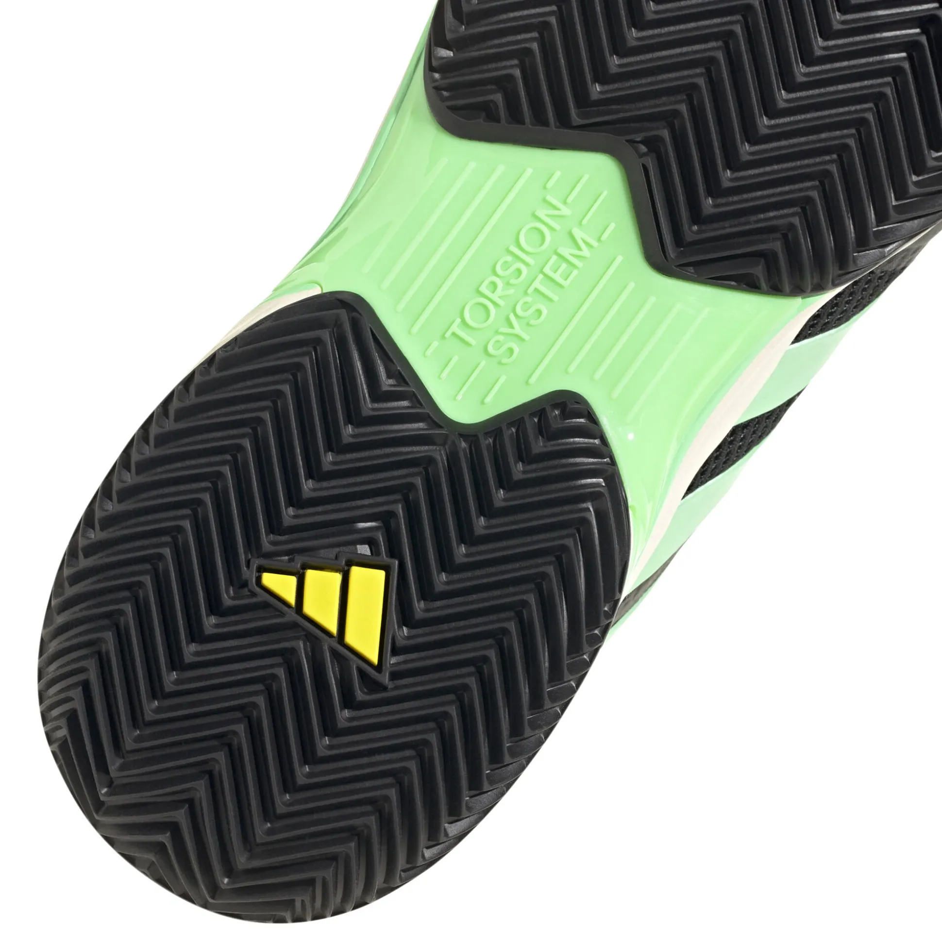 Hot CourtJam Control Men - Black, Neon Green Clay Court Shoes