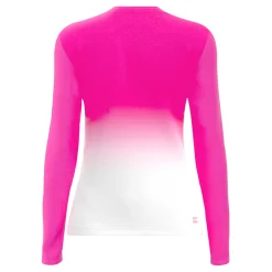 Flash Sale Crew Gradiant Long Sleeve Women - Pink, White Shirts