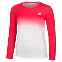 Fashion Crew Gradiant Long Sleeve Women - Red, White Shirts