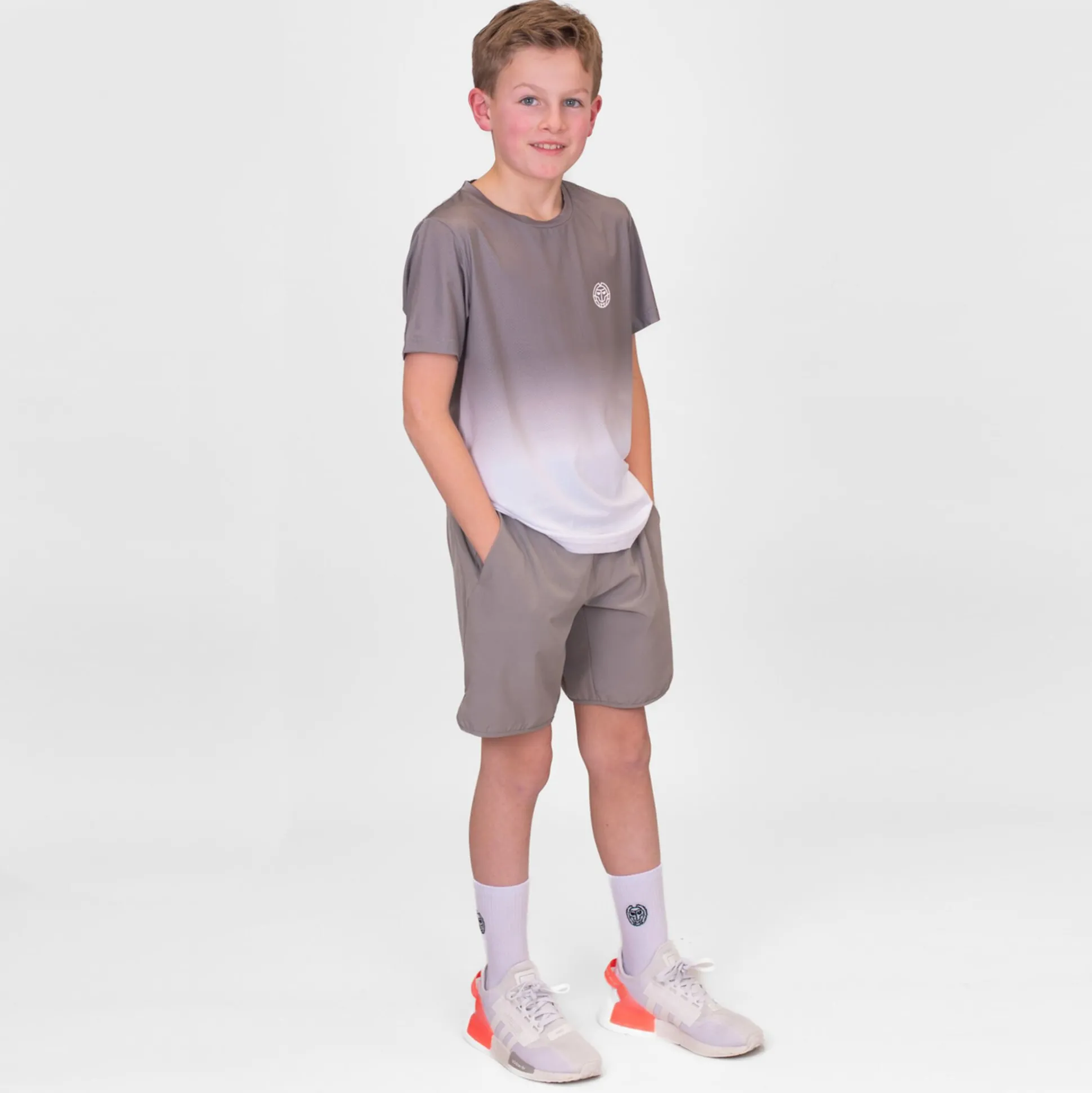 New Crew Gradiant T-Shirt Boys - Grey, White Shirts