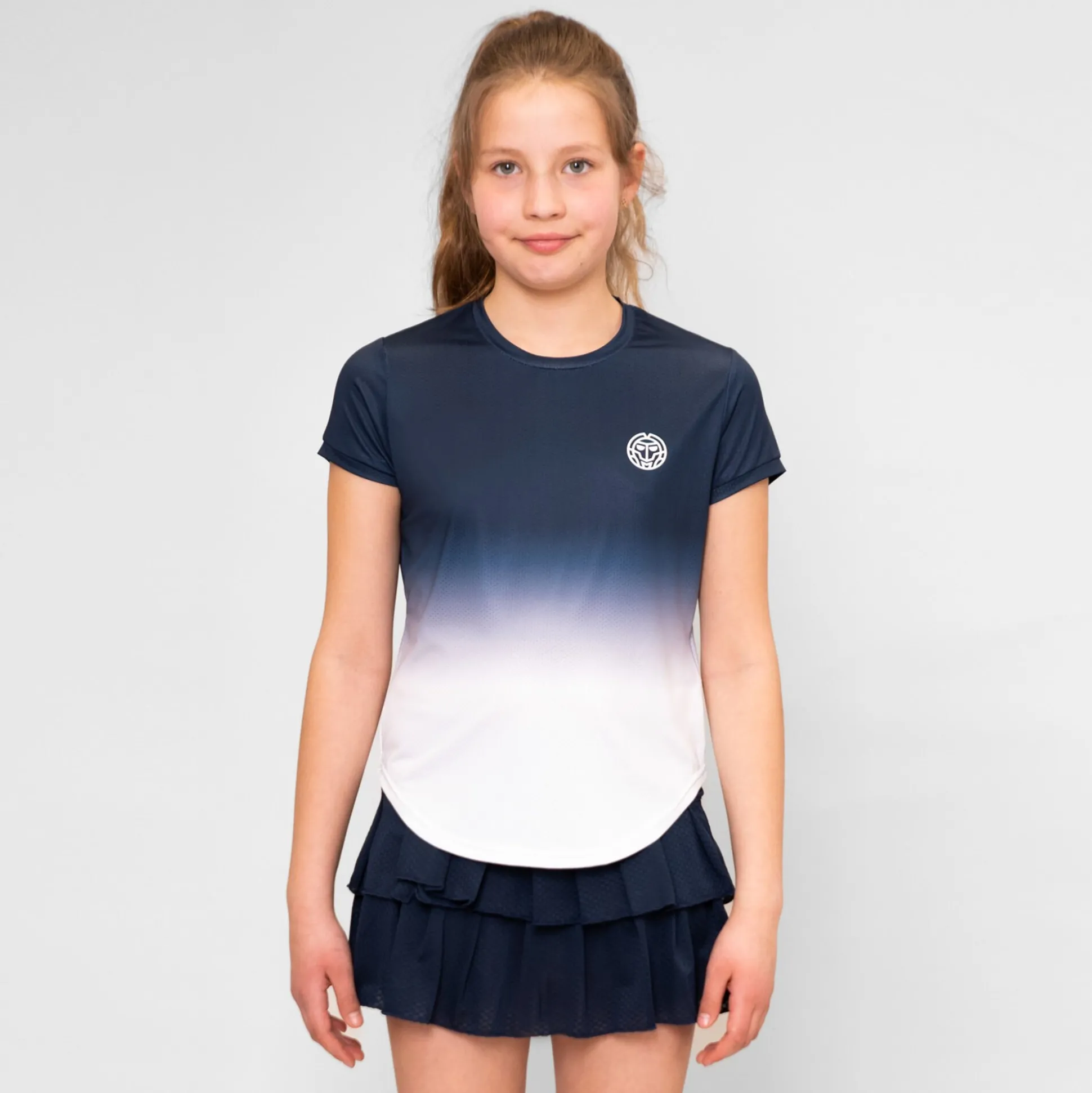 Fashion Crew Gradiant T-Shirt Girls - Dark Blue, White Shirts