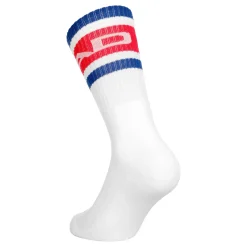 Clearance Crew Tennis Socks - White, Multicoloured Socks
