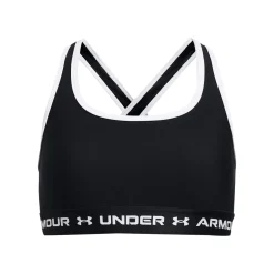 Hot Crossback Mid Solid Sports Bras Girls - Black, White Sports Bras