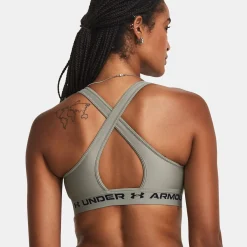 Shop Crossback Mid Sports Bras Women - Green, Black Sports Bras