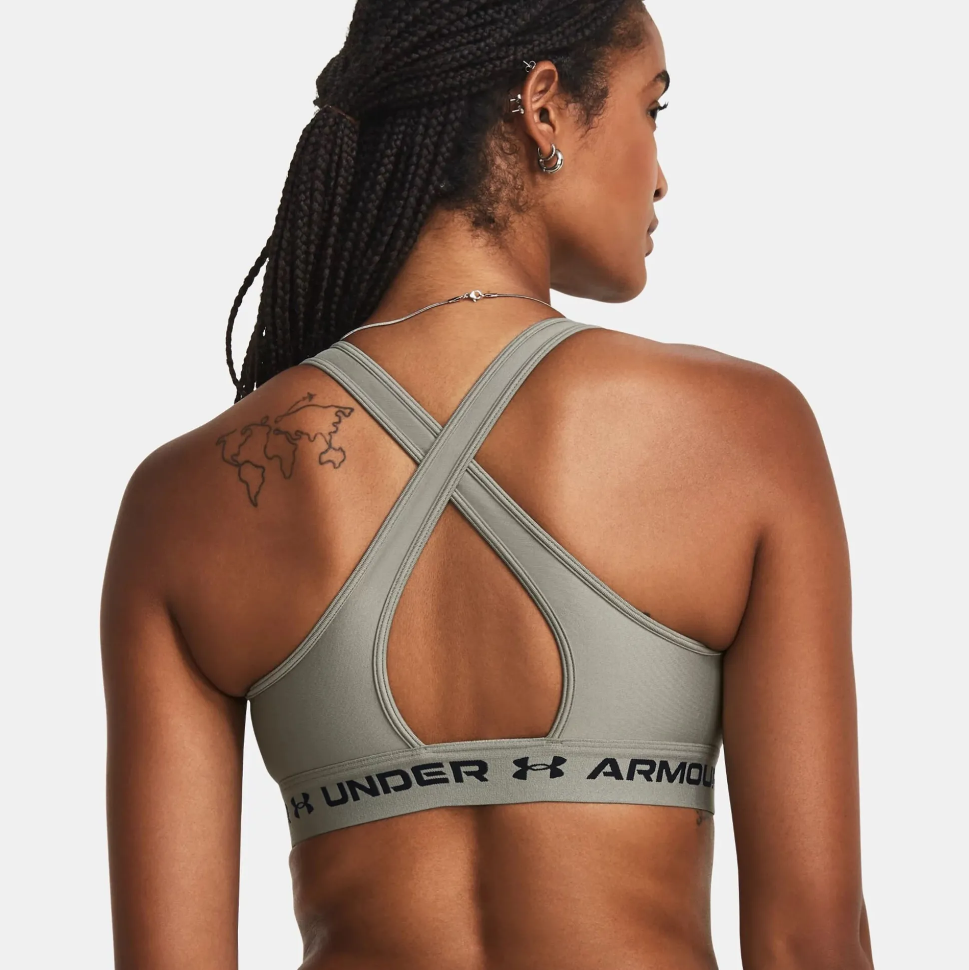 Shop Crossback Mid Sports Bras Women - Green, Black Sports Bras