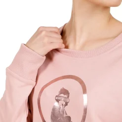 Hot Crossroad Metallic Baseline Sweatshirt Women - Antique Pink, Bronze Hoodies & Sweaters