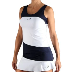 Online Curve Tank Top Women - White, Dark Blue Tops