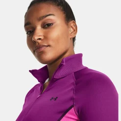 Cheap CW Half-Zip Long Sleeve Women - Violet, Pink Shirts