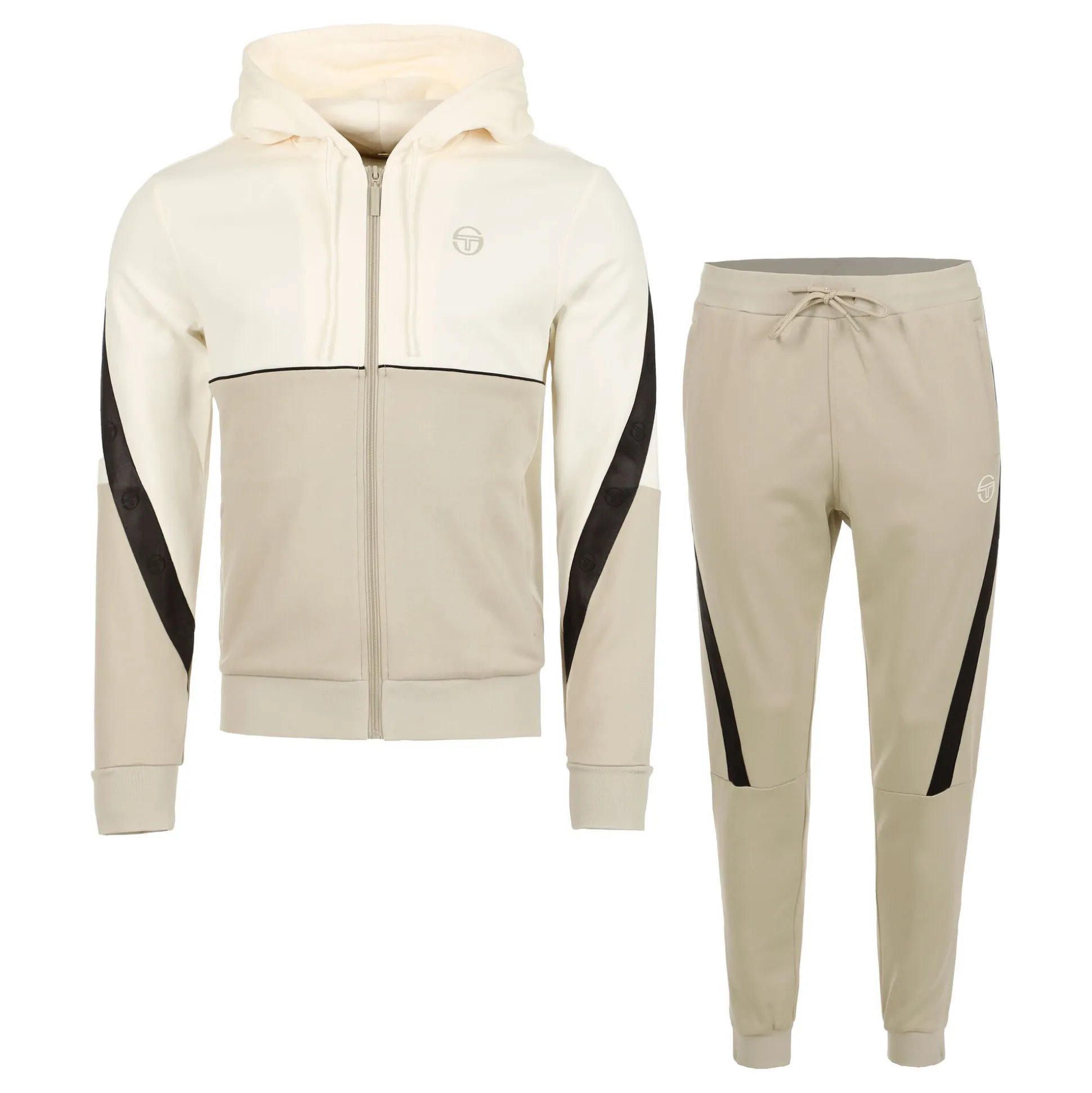 Fashion Diagonalley Tracksuit Men - Green, White Tracksuits