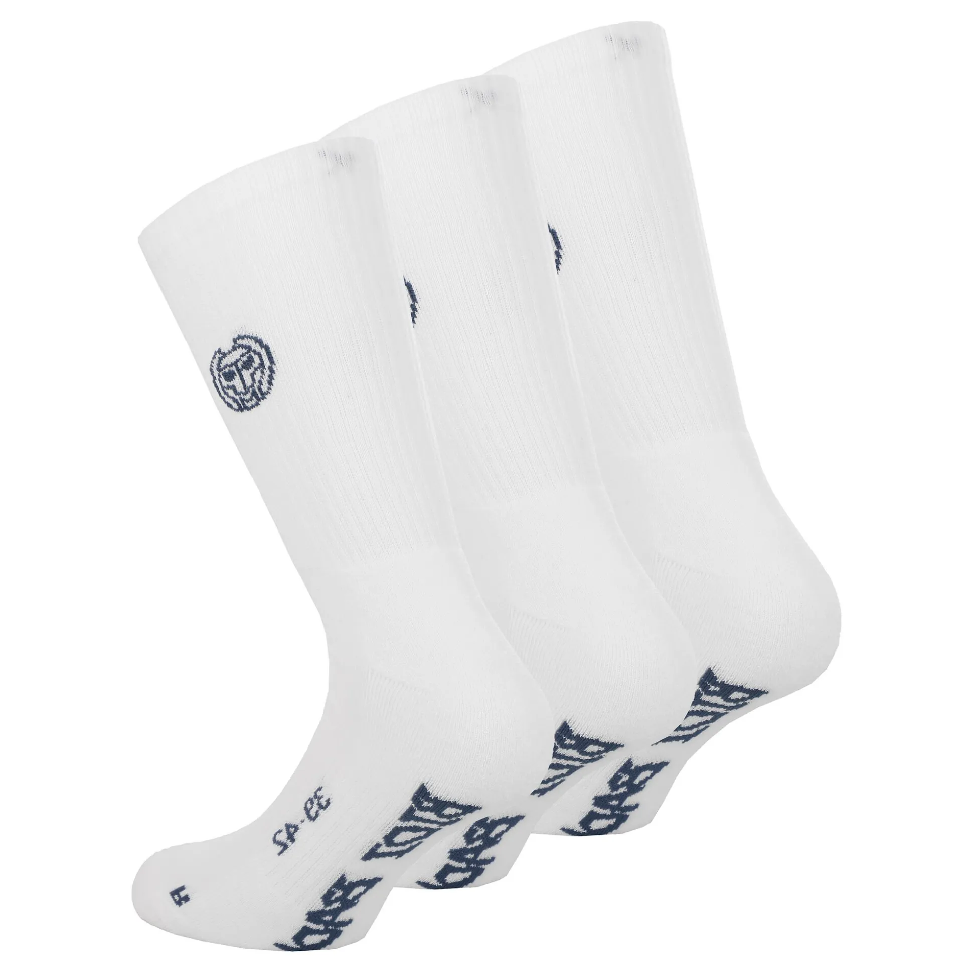 Discount Don Carlito Crew Move Tennis Socks 3 Pack - White, Black Socks