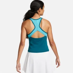 New Dri-Fit Court Slam Solid Tank Top Women - Petrol, Turquoise Tops