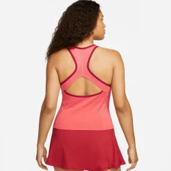 Outlet Dri-Fit Court Slam Solid Tank Top Women - Coral, Dark Red Tops