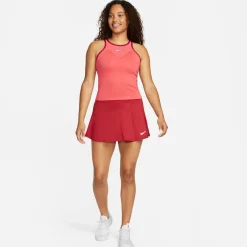 Outlet Dri-Fit Court Slam Solid Tank Top Women - Coral, Dark Red Tops