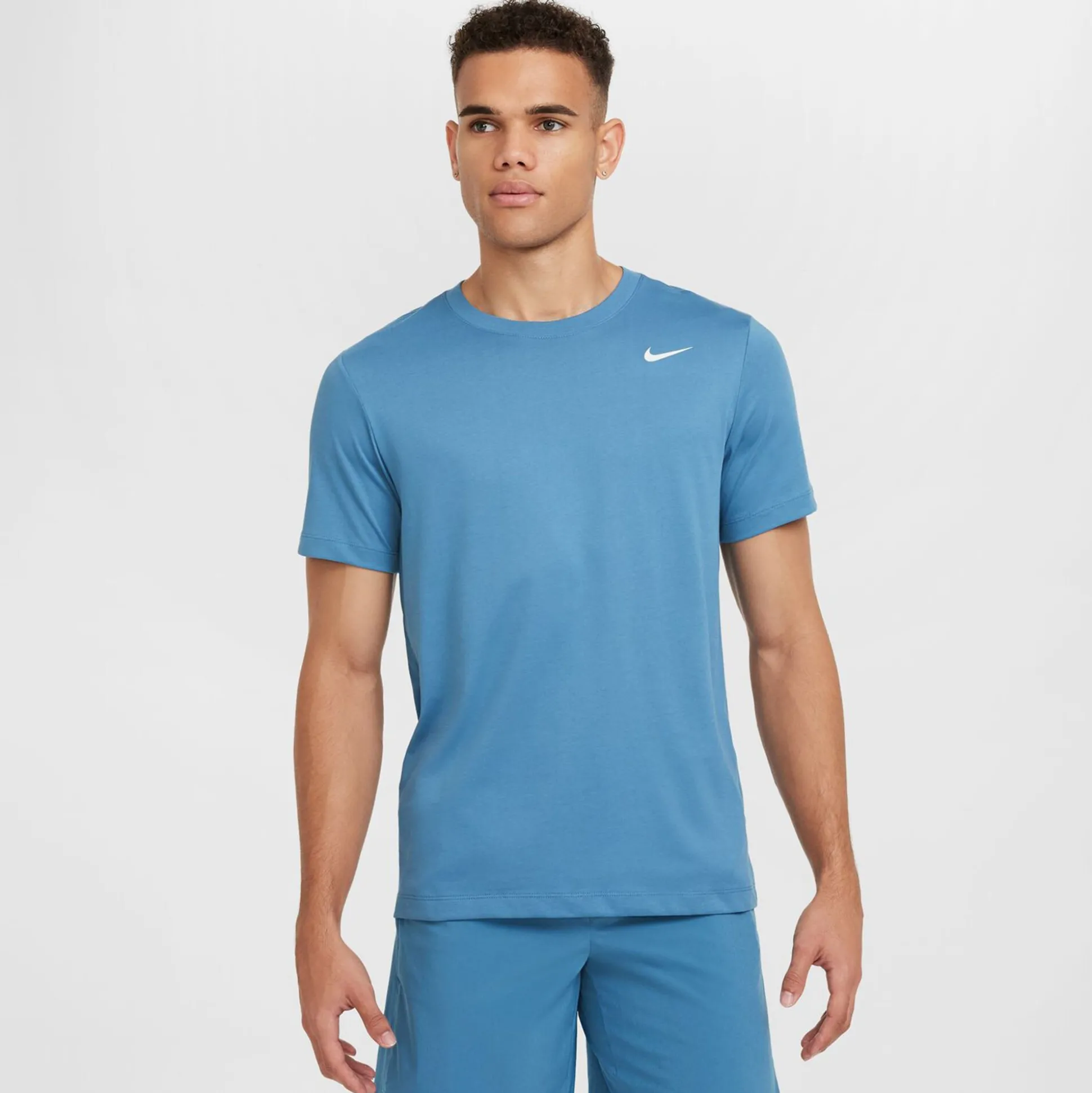 Flash Sale Dri-Fit Crew Solid T-Shirt Men - Light Blue Shirts