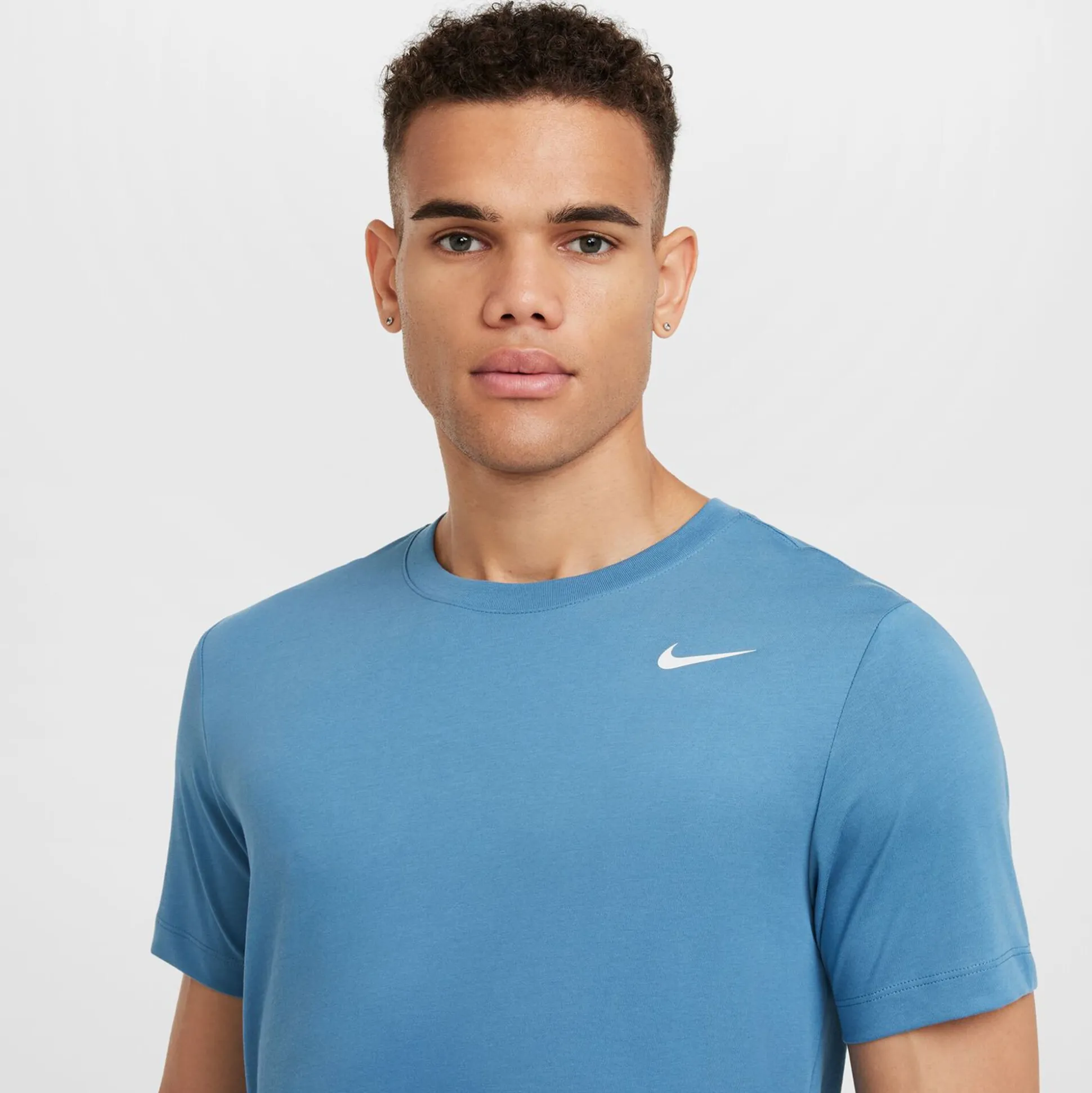 Flash Sale Dri-Fit Crew Solid T-Shirt Men - Light Blue Shirts
