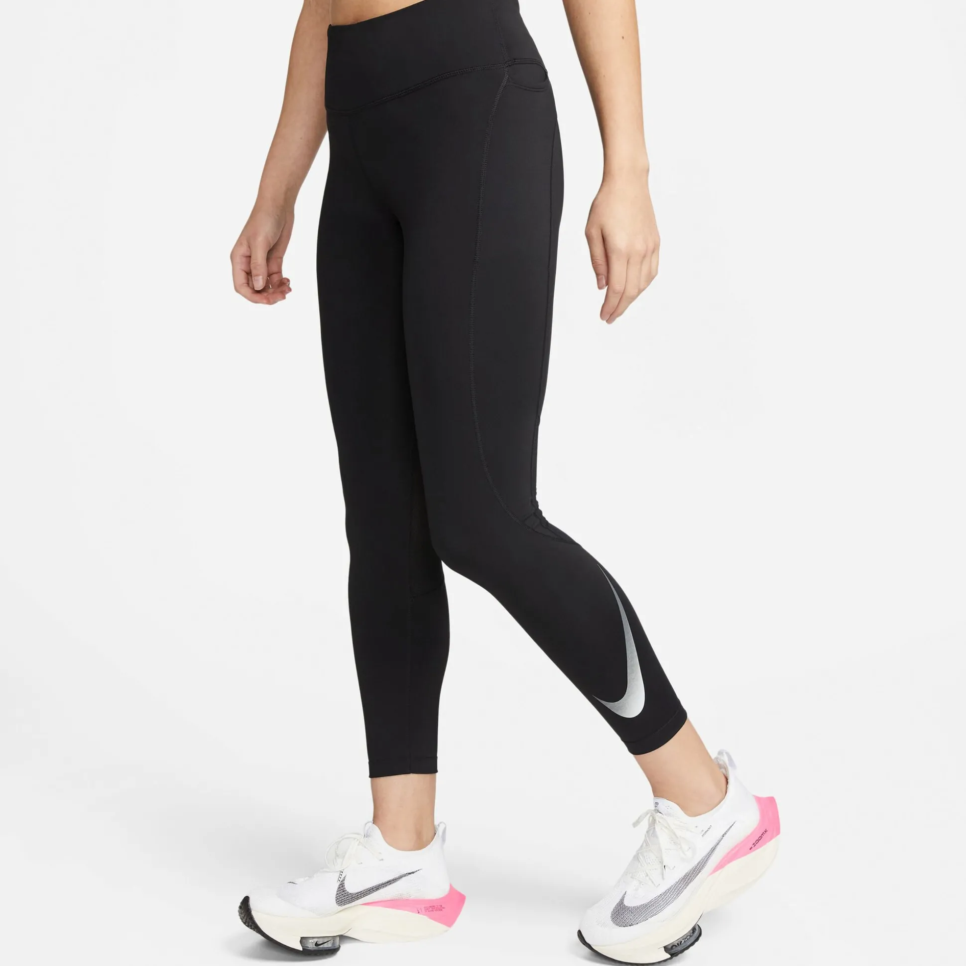 Store Dri-Fit Fast SW HBR Mid-Rise 7/8 Tight Women - Black, Grey Pants|Running Clothing