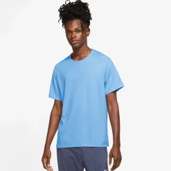 Online Dri-Fit Miler Dri-Fit Miler UV Running Shirt Men - Light Blue Running Clothing