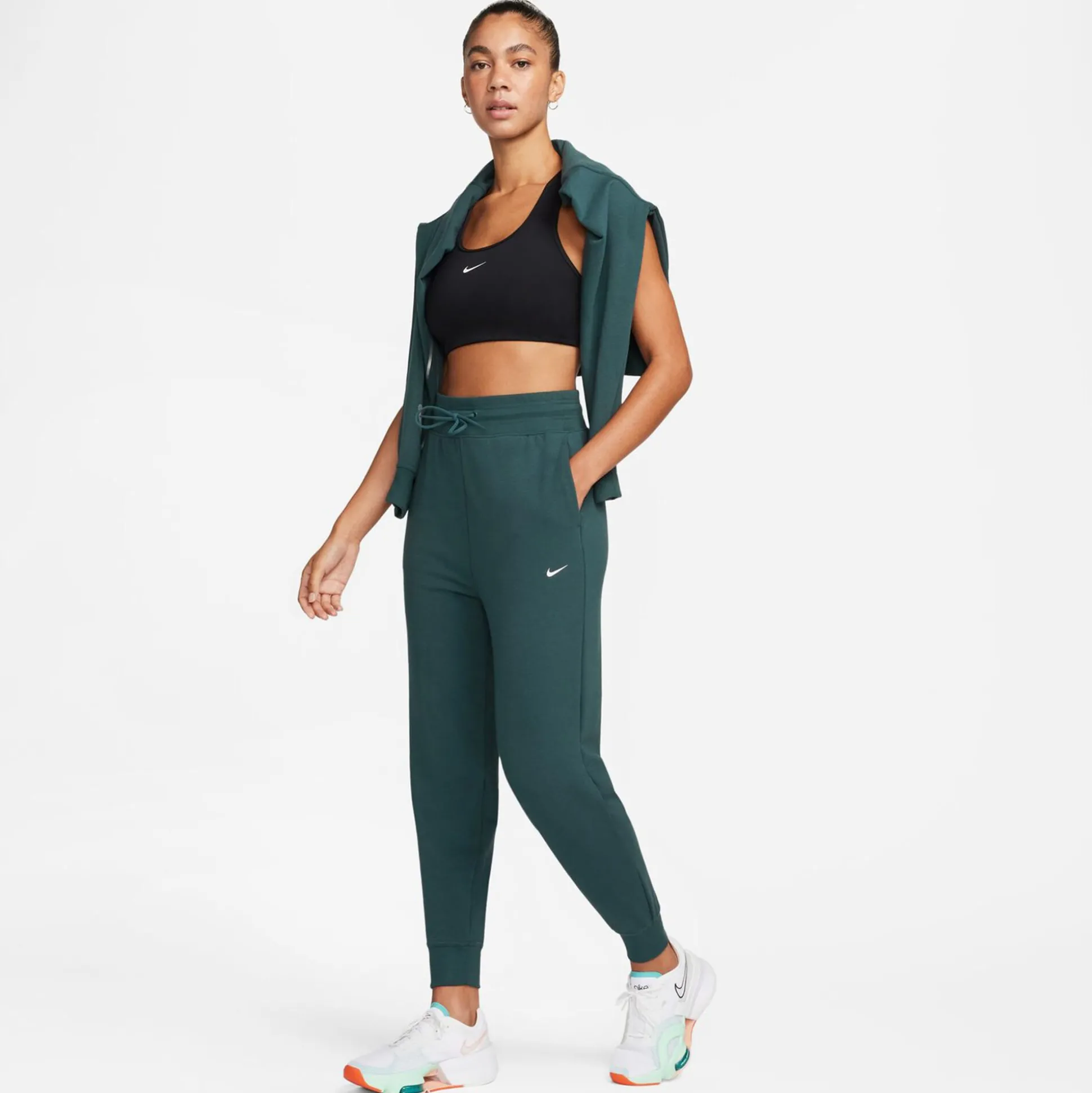 Best Sale Dri-Fit One Training Pants Women - Green, White Pants