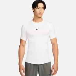 Shop Dri-Fit Pro Tight Fitness T-Shirt Men - White, Black Shirts