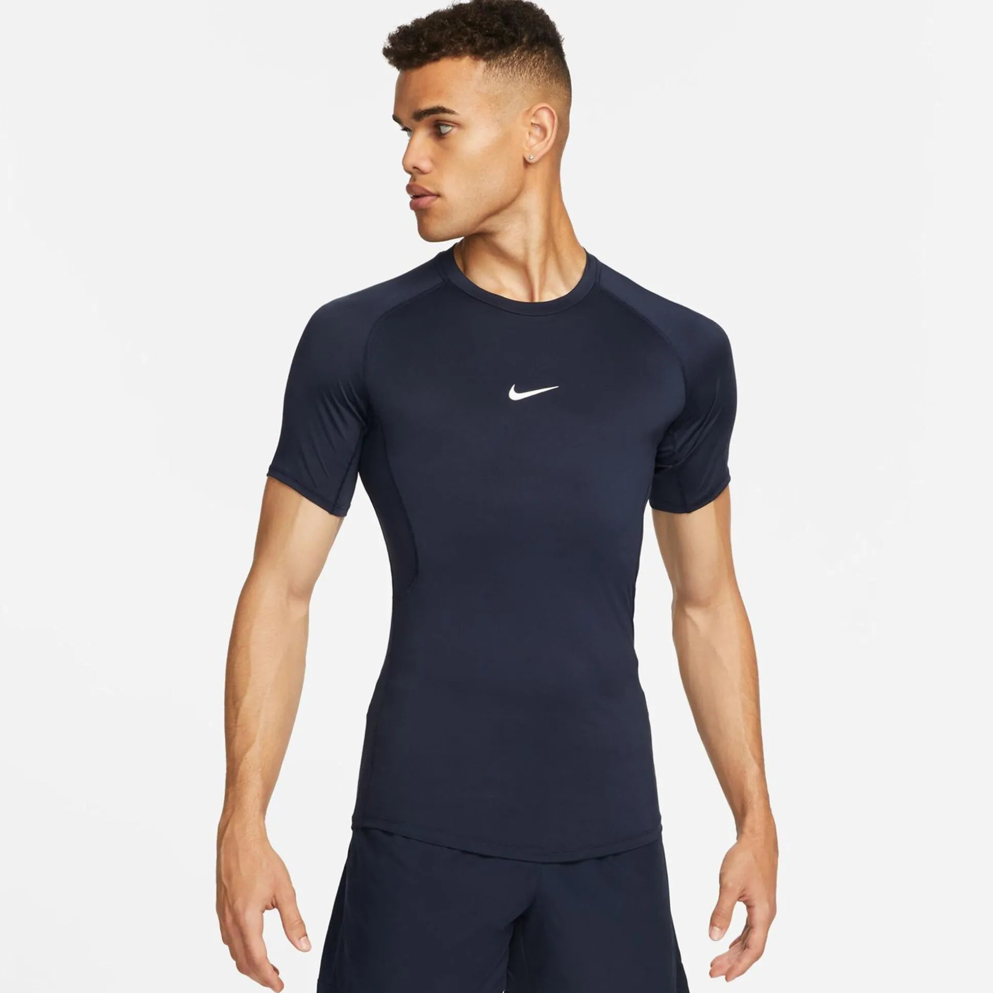 Online Dri-Fit Pro Tight Fitness T-Shirt Men - Dark Blue, White Shirts
