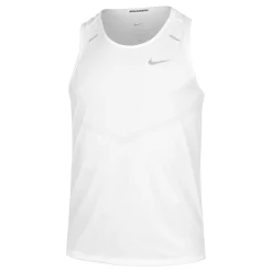 Shop Dri-Fit Rise 365 Tank Top Men - White, Silver Running Clothing|Tops