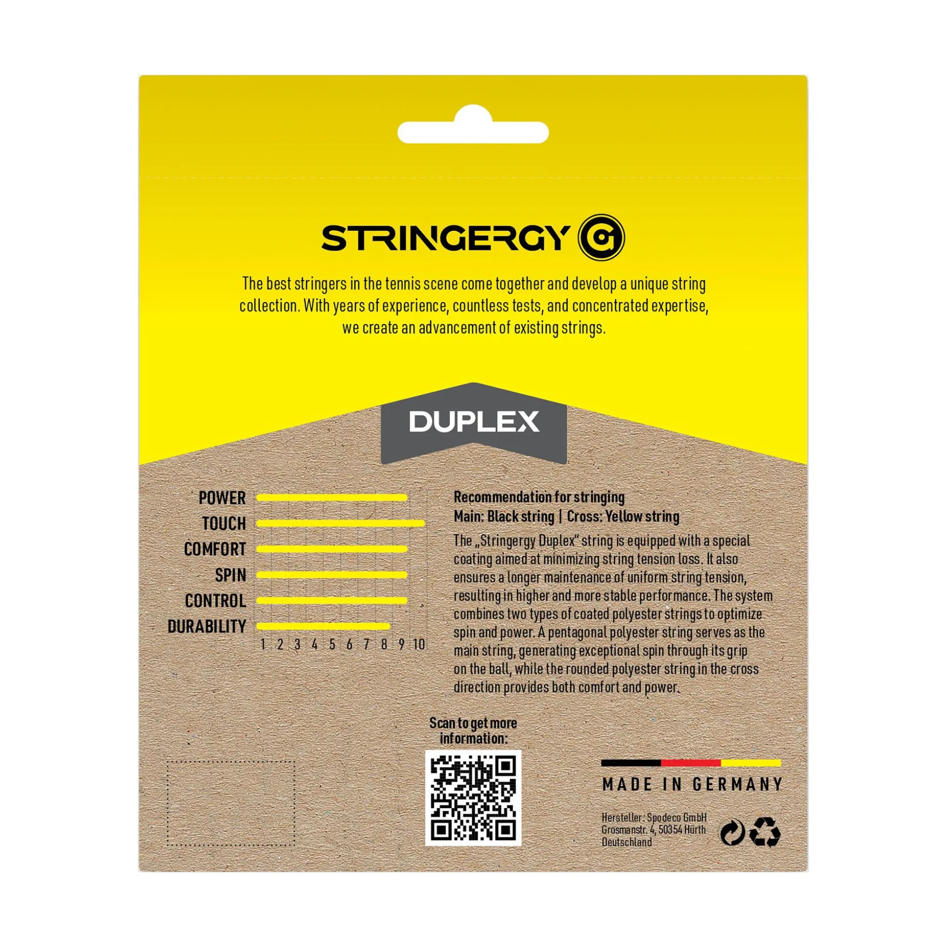 Best Sale Duplex String Set 2x 6m - Black, Yellow String Sets