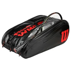Shop Elite Racket Bag 15 Pack Special Edition - Black, Red Racket Bags